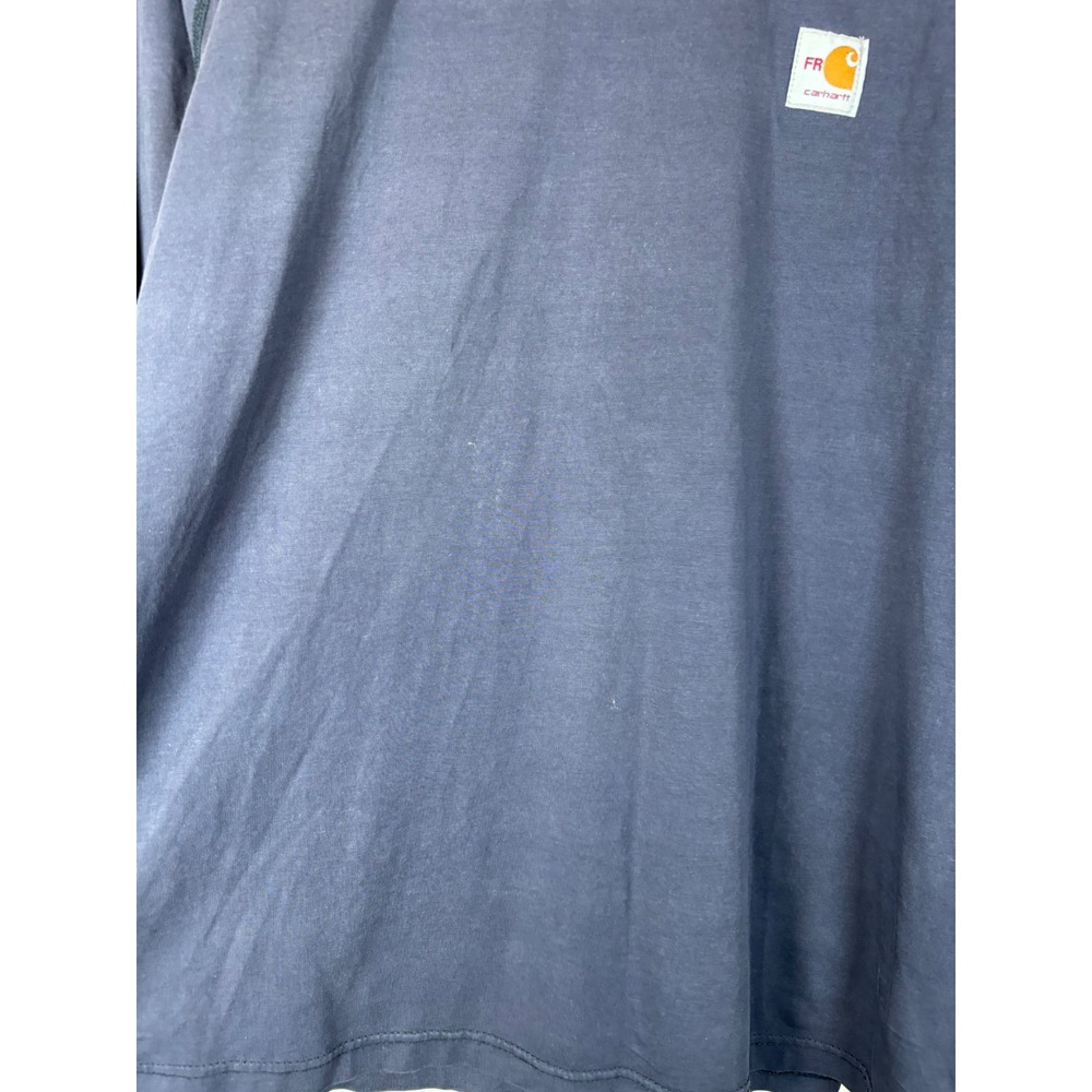 Carhartt Force FR Flame Resistant Shirt Mens XL Navy Blue Long Sleeve CAT 1 2112 - Picture 3 of 10